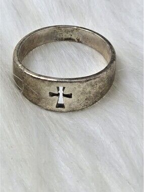 James Avery Crosslet Cross Cutout Band Ring Sterling Sz 9